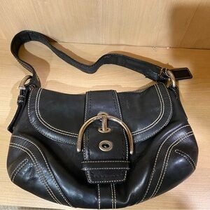 Authentic Vintage Coach Black Leather Soho Bag